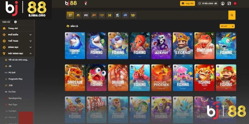 Hệ thống các siêu phẩm game bắn cá BJ88 đình đám