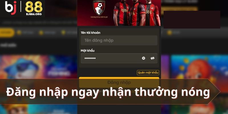 Đăng nhập BJ88 thao tác dễ dàng cho người chơi